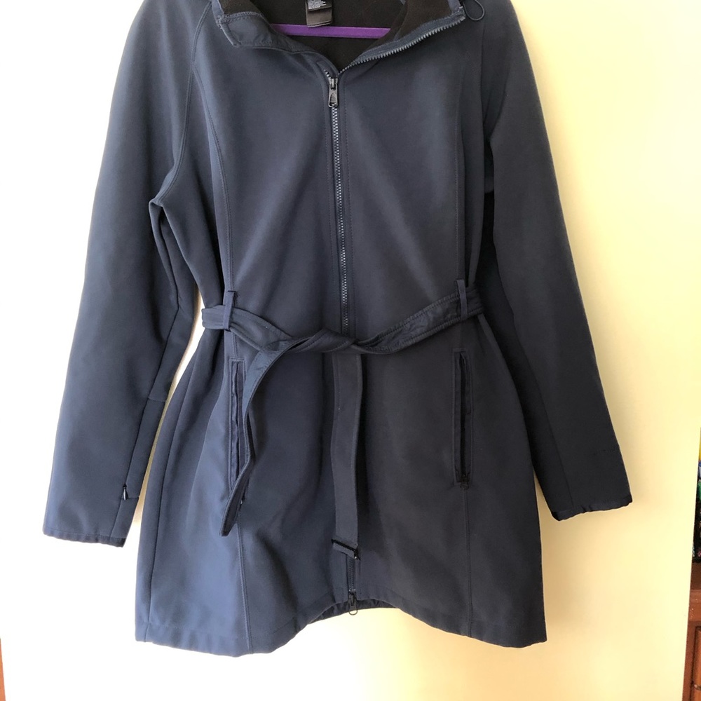 North Face rain jacket with belt